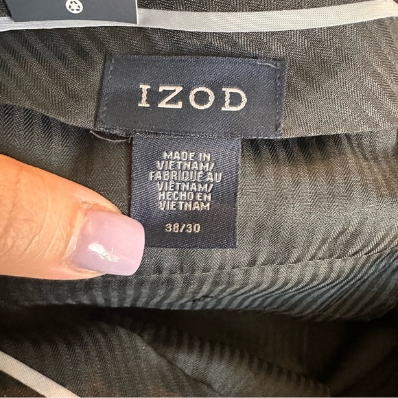 IZOD Dress Men's Black Pants 38x30 NWT - Picture 4 of 7